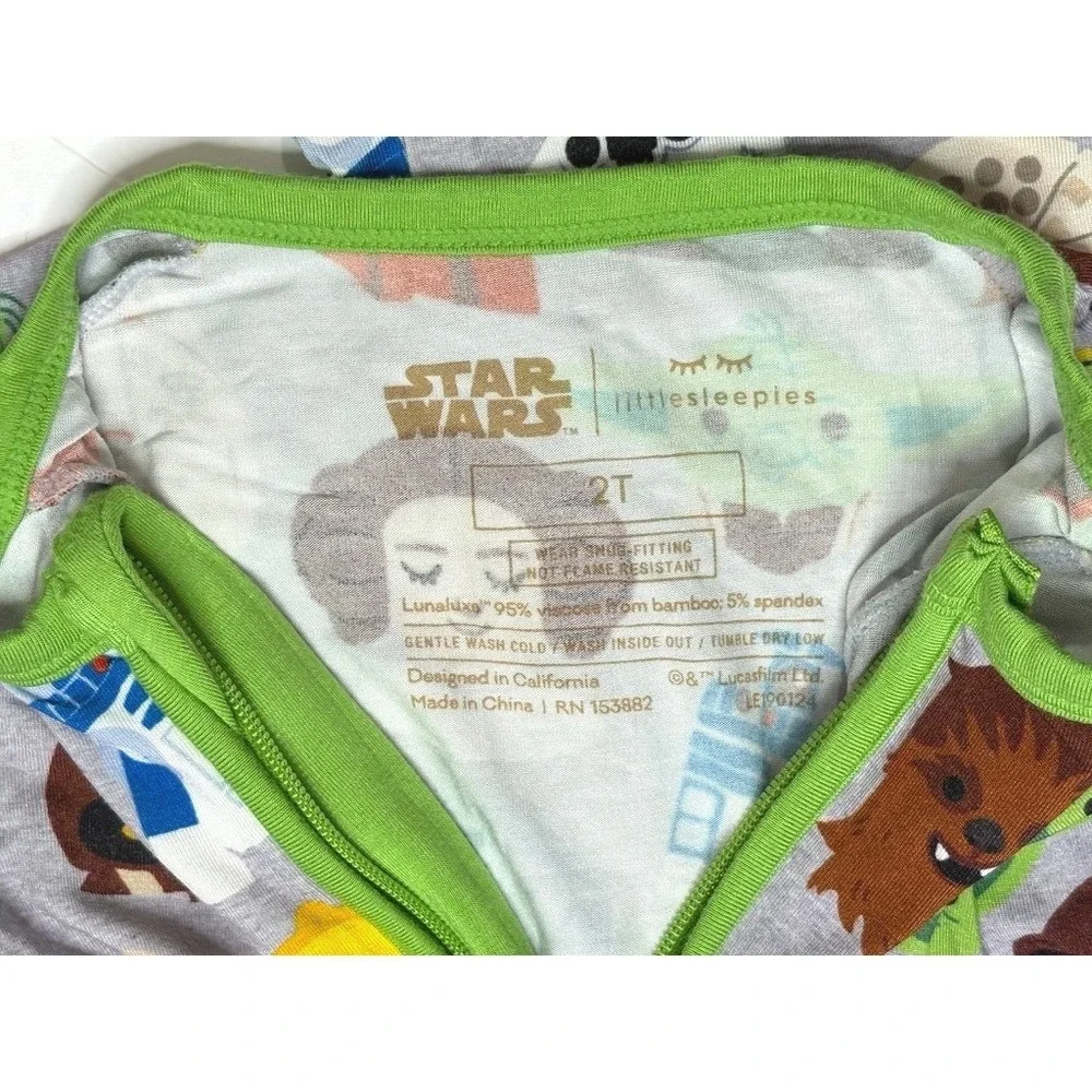 LIttle Sleepies Bamboo x Star Wars Short Romper 2T Whimsygoth Fantasy Toddler